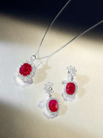 NO RESERVE - RUBY AND DIAMOND EARRINGS - фото 3