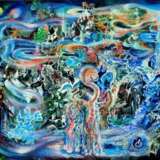 "Фантазия на тему Берлиоза" Canvas on the subframe Acrylic paint Абстрактный импрессионизм интроспекция Moldova 2022 - photo 1