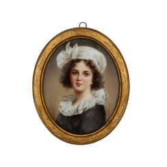 Bildplatte nach dem Selbstporträt der Elisabeth Vigée-LeBrun, 19./20. Jahrhundert