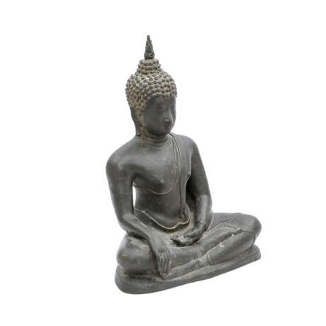 Buddha maravijaya aus Bronze. THAILAND/AYUTTHAYA-Stil, wohl 18./19. Jahrhundert - photo 1