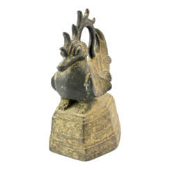 Opiumgewicht Ente aus Bronze. Wohl BURMA 18./19. Jahrhundert