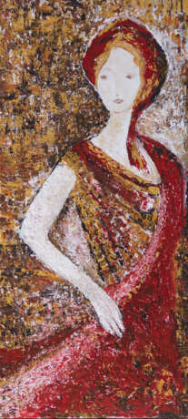картина акрилом “ Инфанта”, Canvas on the subframe, акрил мастихин, Abstract Expressionist, интроспекция, Moldova, 2019 - photo 1