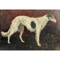 GAISER, MELA (süddeutsche Malerin 19./20. Jahrhundert), "Barsoi",