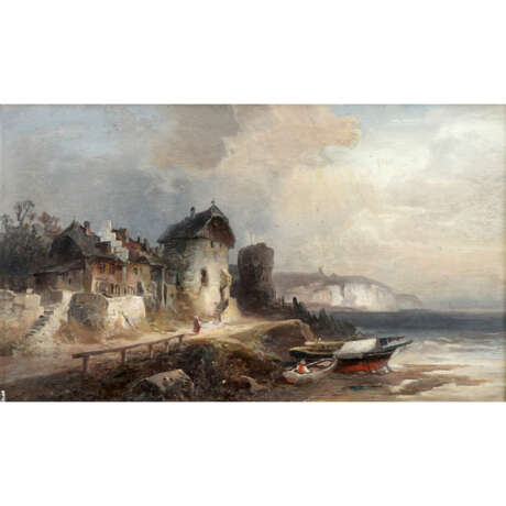 ASTUDIN, NICOLAI VON, ATTR. (1847-1925), "Burganlage am Meer", - фото 1