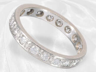 Ring: klassischer vintage Brillant/Memoire-Ring aus 14K Gold, ca. 0,95ct Brillanten