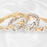 Ring: 3 italienische Designer/Brillant-Goldschmiederinge in 18K Rot-, Gelb- und Weißgold - Foto 1
