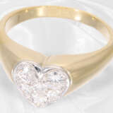 Ring: goldener vintage Brillantring Motiv "Herz", ca. 0,6ct - photo 2