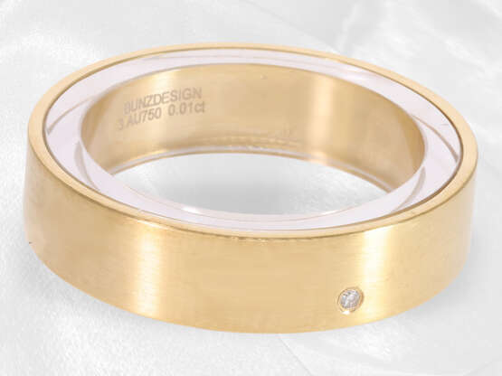 Ring: hochwertiger, moderner Designer-Ring aus dem Hause Bunz, 18K Gold - фото 2