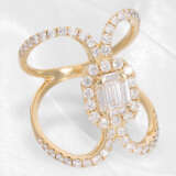 Ring: ausgefallener Designerrring mit hochwertigem Diamantbesatz, neuwertig - photo 1