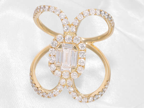 Ring: ausgefallener Designerrring mit hochwertigem Diamantbesatz, neuwertig - Foto 2