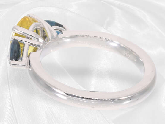 Ring: weißgoldener moderner Saphir-Goldschmiedering, ca. 2,06ct - Foto 4