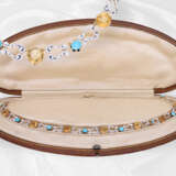 Kette/Collier: ausgefallenes, sehr schönes antikes Collier im Renaissance-Stil, mit Originalbox, um 1875 - Foto 1
