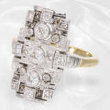 Ring: ausgefallener Art déco Damenring mit Diamantbesatz - photo 2