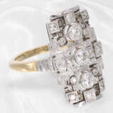 Ring: ausgefallener Art déco Damenring mit Diamantbesatz - photo 3