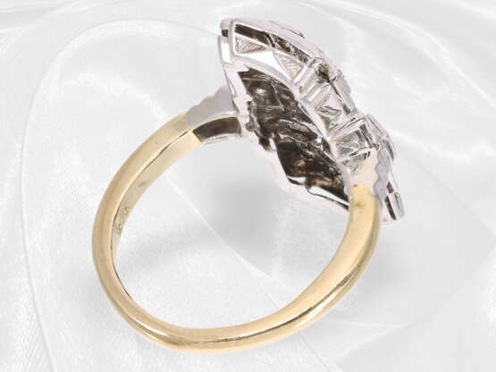 Ring: ausgefallener Art déco Damenring mit Diamantbesatz - photo 4