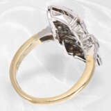 Ring: ausgefallener Art déco Damenring mit Diamantbesatz - Foto 4