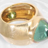 Ring: vintage Goldschmiedering mit großem grünen Turmalin, Brahmfeld & Gutruf Hamburg - photo 2