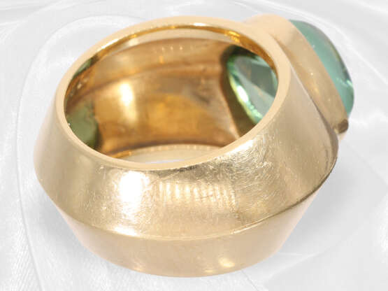 Ring: vintage Goldschmiedering mit großem grünen Turmalin, Brahmfeld & Gutruf Hamburg - photo 4