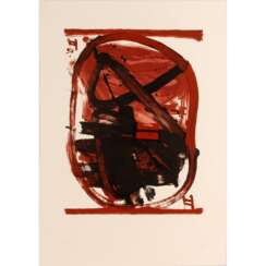 TAPIES, ANTONI (Barcelona 1923-2012 ebenda, spanischer Künstler), "Ovale rouge, noir",