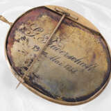 Brosche/Nadel: 2 antike goldene Broschen/Anhänger, "Memento Mori" in Ausnahmequalität, ca.1858 - Foto 10