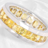 Ring: moderner und äußerst solide gefertigter Saphir-Goldschmiede Memoirering, 18K Weißgold - фото 1