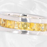 Ring: moderner und äußerst solide gefertigter Saphir-Goldschmiede Memoirering, 18K Weißgold - Foto 2