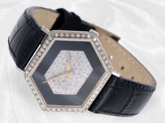 Armbanduhr: luxuriöse weißgoldene vintage Damenuhr aus dem Hause Piaget mit Diamant-Zifferblatt, Ref: 95575