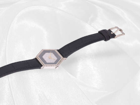 Armbanduhr: luxuriöse weißgoldene vintage Damenuhr aus dem Hause Piaget mit Diamant-Zifferblatt, Ref: 95575 - photo 4