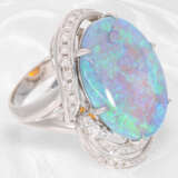 Ring: unikate Goldschmiedearbeit mit großem Edelopal, 14,12ct, Platin - photo 2