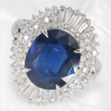 Ring: exklusiver Platin/Diamant "Ballerina" Ring, vermutlich Ceylon, 4,69ct, neuwertig - фото 6