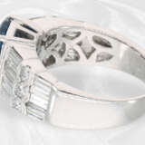 Ring: sehr teurer Platinring mit Ceylon-Saphir und feinen Diamanten, neuwertig - фото 6