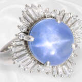 Ring: geschmackvoller und moderner Saphir/Diamant-Goldschmiedering, ca. 7,94ct, ungetragene Neuware - Foto 3