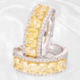 Ohrringe: elegante weißgoldene Creolen mit feinem Brillant-/Diamant-Besatz, insg. ca. 3,71ct - фото 4