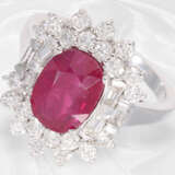 Ring: ehemals teurer Rubin/Diamant-Goldschmiedering, Burma-Rubin 2,89ct "NO HEAT", mit Gemstone-Report - photo 1