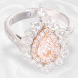 Ring: hochdekorativer Weißgoldring mit seltenem pinken Diamanten von ca. 0,81ct, incl. GIA-Report - Foto 4