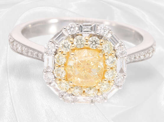 Ring: ungetragener, moderner Weißgoldring mit einem fancy Diamant von 1ct, inklusive GIA-Report - Foto 2