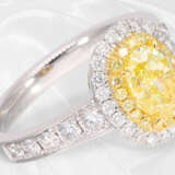 Ring: Goldschmiedering mit seltenem natürlichen Fancy Intense Yellow Diamanten, ca.1,51ct, inklusive GIA-Zertifikat - photo 2