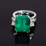 Ring: extrem hochwertiger Smaragdring, 12,49ct Columbien "Minor", "Muzo"-Farbe, GRS-Report - Foto 1
