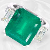 Ring: extrem hochwertiger Smaragdring, 12,49ct Columbien "Minor", "Muzo"-Farbe, GRS-Report - фото 2