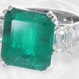Ring: extrem hochwertiger Smaragdring, 12,49ct Columbien "Minor", "Muzo"-Farbe, GRS-Report - photo 3