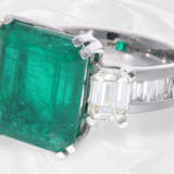 Ring: extrem hochwertiger Smaragdring, 12,49ct Columbien "Minor", "Muzo"-Farbe, GRS-Report - фото 4