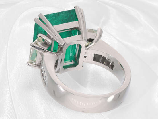Ring: extrem hochwertiger Smaragdring, 12,49ct Columbien "Minor", "Muzo"-Farbe, GRS-Report - photo 5