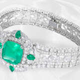 Armband: bedeutendes Smaragd/ Diamantarmband, Columbien ca. 10ct, GRS-Report - photo 3