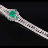 Armband: bedeutendes Smaragd/ Diamantarmband, Columbien ca. 10ct, GRS-Report - photo 6