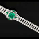 Armband: bedeutendes Smaragd/ Diamantarmband, Columbien ca. 10ct, GRS-Report - Foto 7