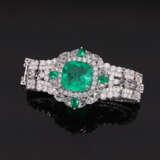 Armband: bedeutendes Smaragd/ Diamantarmband, Columbien ca. 10ct, GRS-Report - фото 8