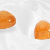 Granat: Paar feiner Mandarin-Granate in Herzform, zusammen ca. 14,72ct - photo 3
