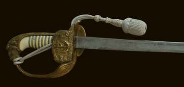 The marine officer's sword and scabbard.