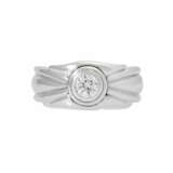 Ring mit Brillant 0,44 ct, graviert, - Foto 2