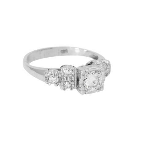 Ring mit Brillant ca. 0,48ct, - Foto 1